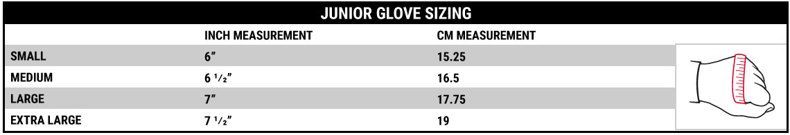 Glove Size Chart Cm